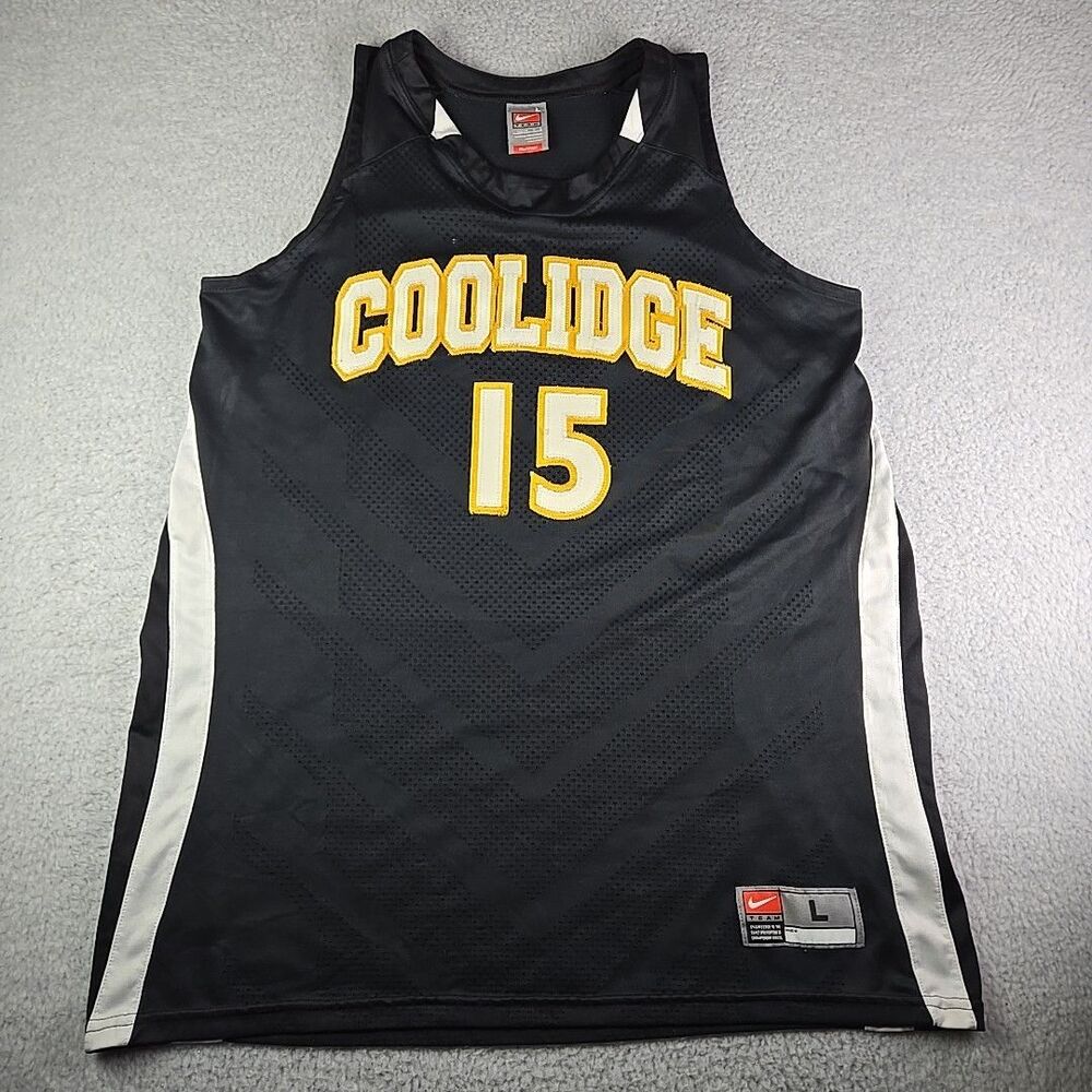 Vtg Nike Coolidge Basketball Jersey Mens Size Large Black Nike FitDRY